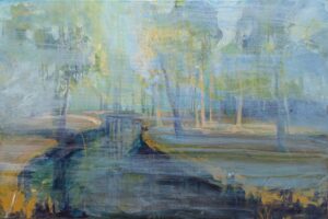 Vroeg in de morgen, acryl op doek, 80x120cm, 2026
